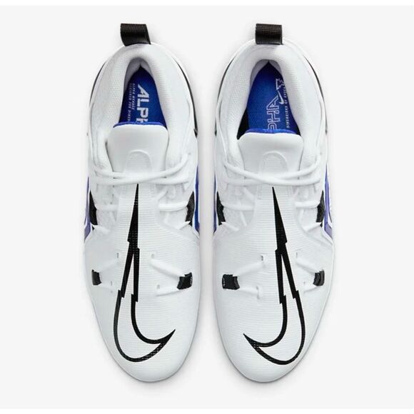 Nike Alpha Menace Pro 3 Football Cleats Lace Up "White/Black/Game Royal" Men’s 9 - Picture 3 of 11